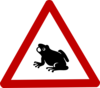 Caution Frog Sign Clip Art